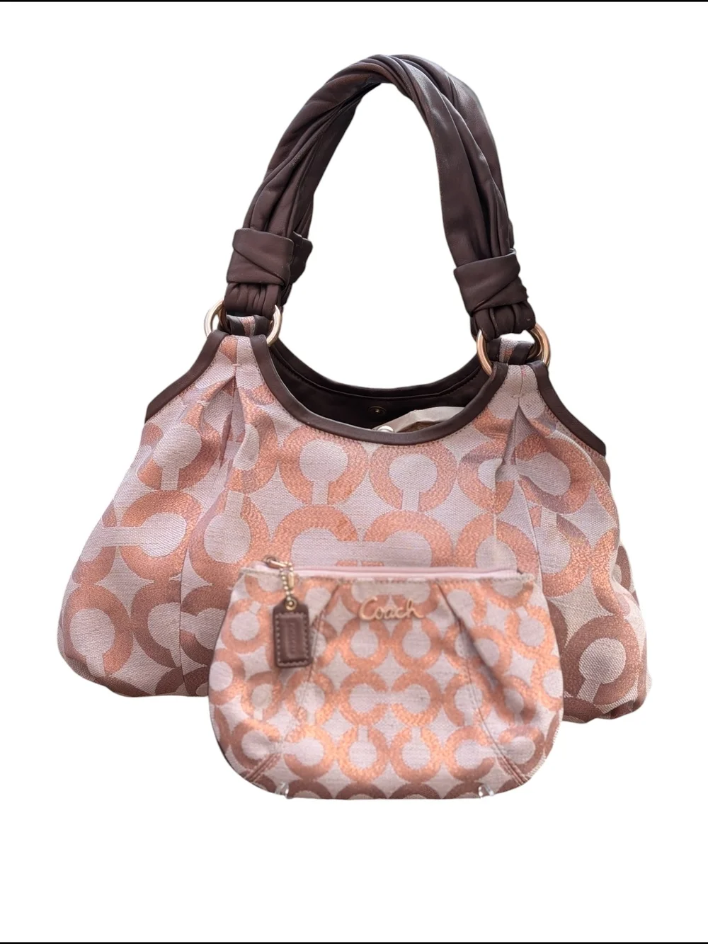 Coach Parker Rare Iridescent Copper Kisslock Hobo & Wristlet (B0993-13509)